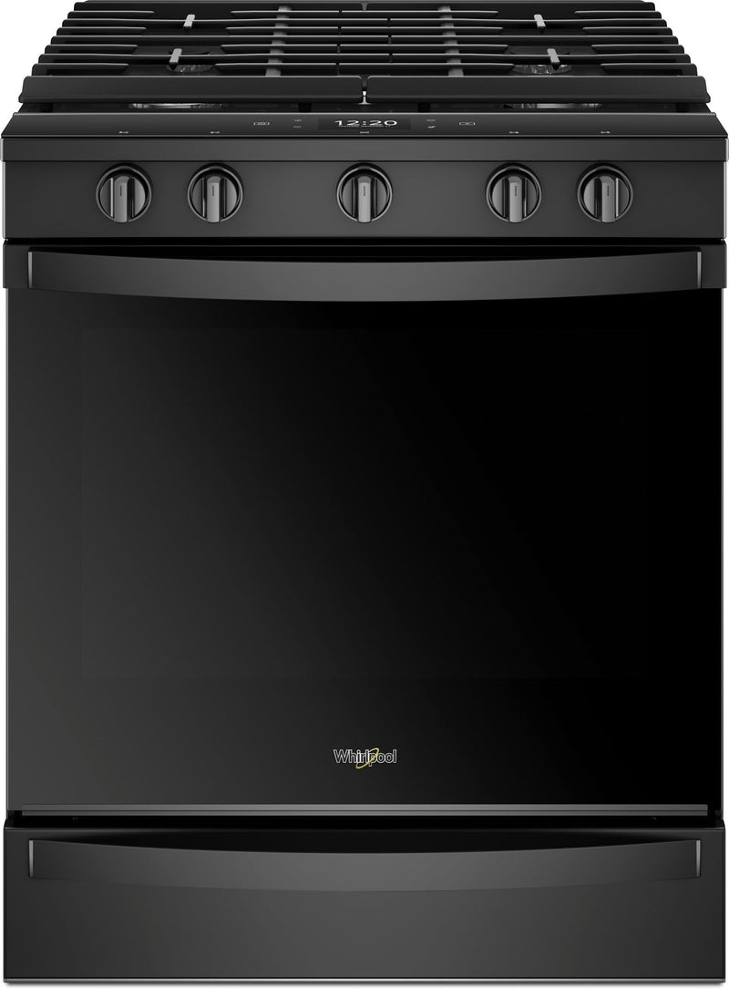 Whirlpool Black Slide-In Gas True Convection Range (5.8 Cu. Ft.) - WEG750H0HB