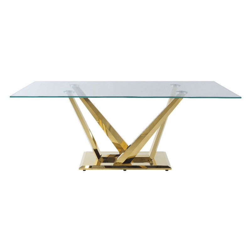Cayx 79" Glass Dining Table