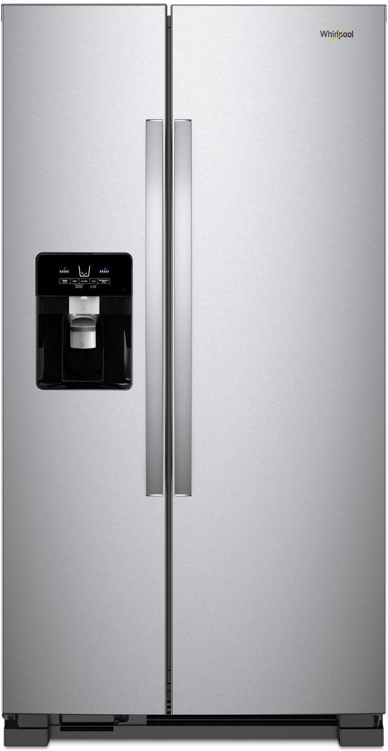 Whirlpool Monochromatic Stainless Steel Side-by-Side Refrigerator (25 Cu. Ft.) - WRS335SDHM