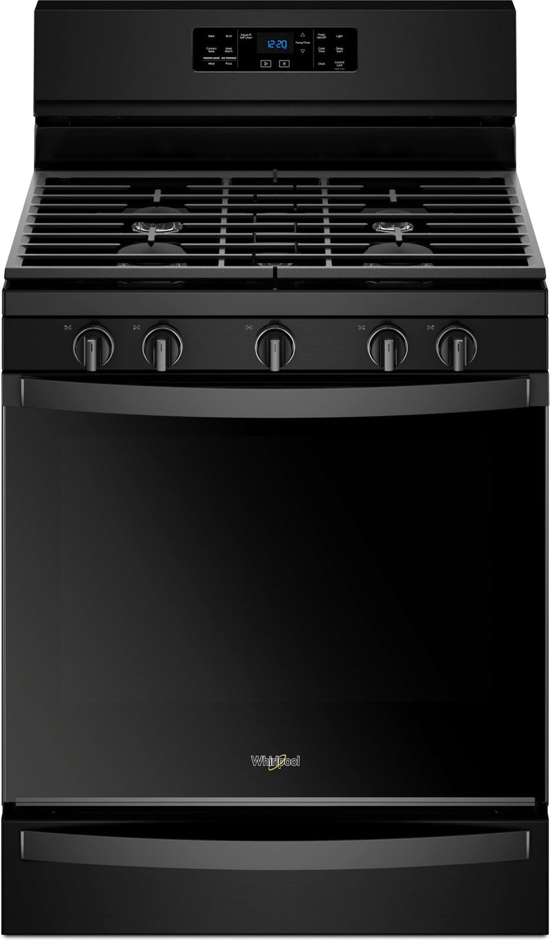 Whirlpool Black Freestanding Gas Convection Range (5.8 Cu. Ft.) - WFG775H0HB