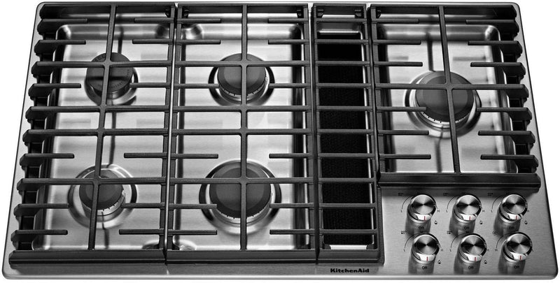 KitchenAid Stainless Steel 36" Gas Downdraft Cooktop - KCGD506GSS