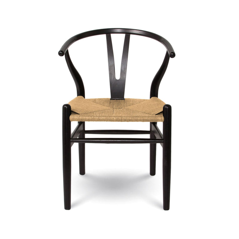 Jessbul Wishbone Dining Chair - Black/Natural