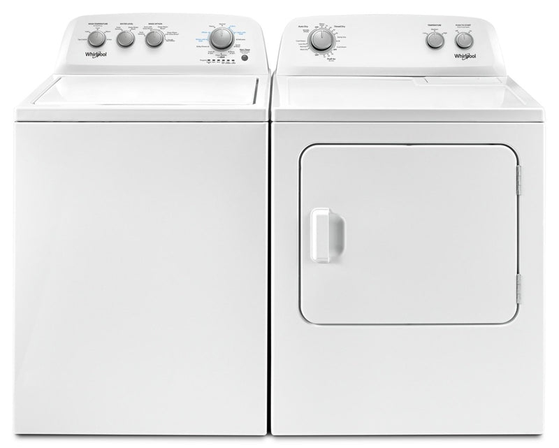 Whirlpool 4.4 Cu. Ft. I.E.C. Top-Load Washer and 7.0 Cu. Ft. Dryer - White