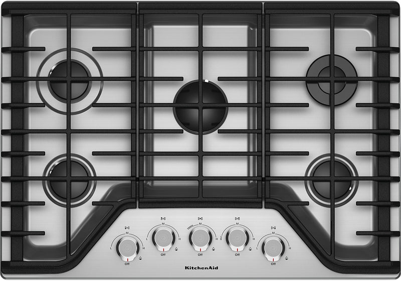 KitchenAid 30" 5-Burner Gas Cooktop - KCGS350ESS