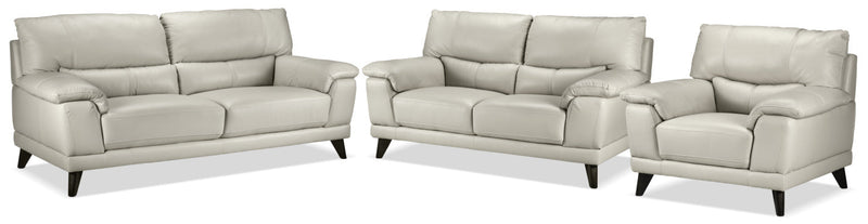 Belturbet Sofa, Loveseat and Chair Set - Silver Grey