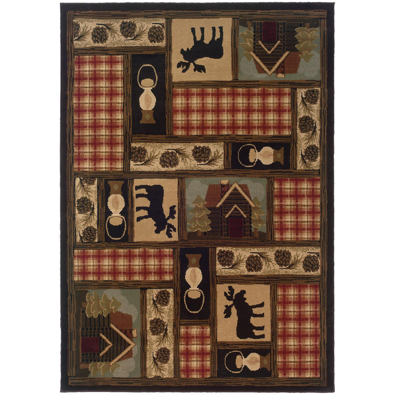 Hampstead W1067AL Lodge Area Rug (5'3"X7'6")