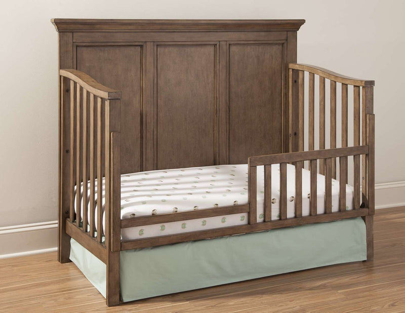Ellie Convertible Crib with Toddler Guard Rail Package - Cashew
