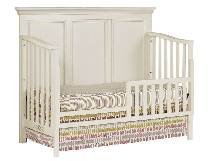 Ellie Convertible Crib with Toddler Guard Rail Package - Chalk