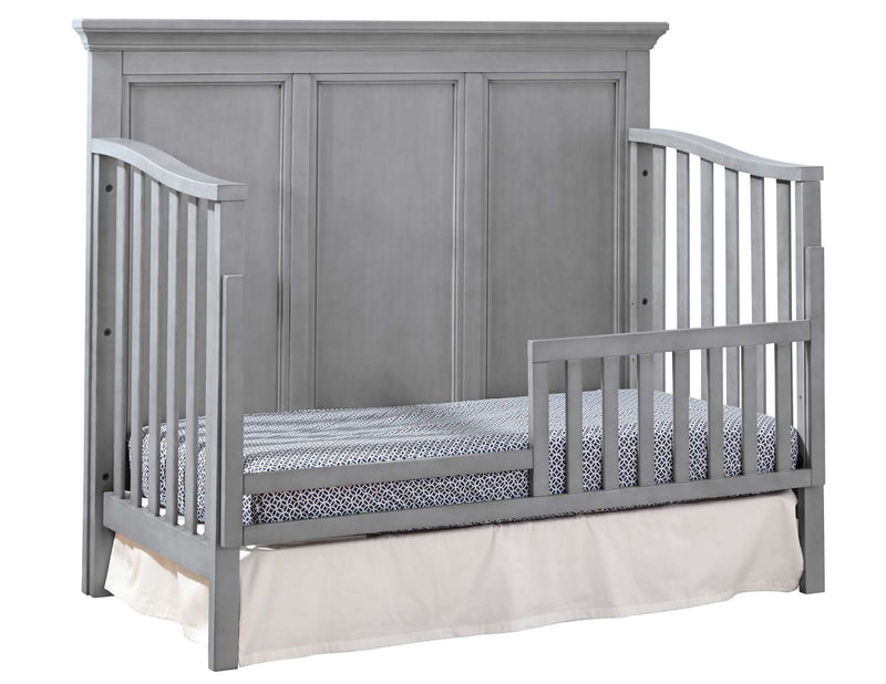 Ellie Convertible Crib with Toddler Guard Rail Package - Cloud