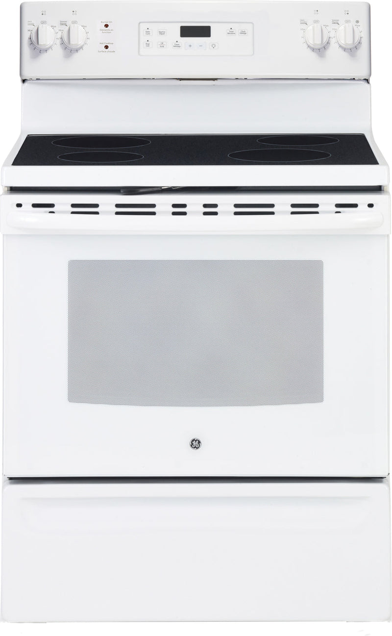 GE White Freestanding Electric Range (5.0 Cu. Ft.) - JCB630DKWW