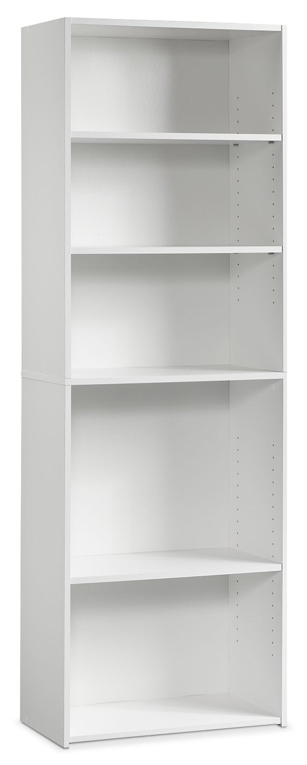 Currow 5-Shelf Bookcase - White