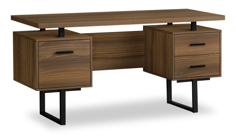 Elley Reversible Desk - Dark Walnut