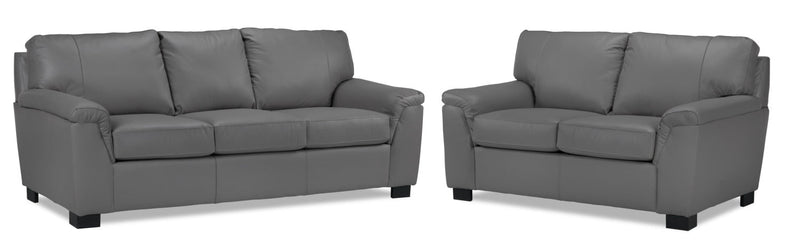 Campbell Sofa and Loveseat Set - Grey