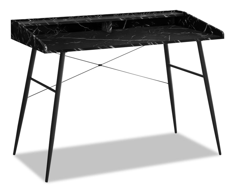 Kornman Desk - Black Marble-Look