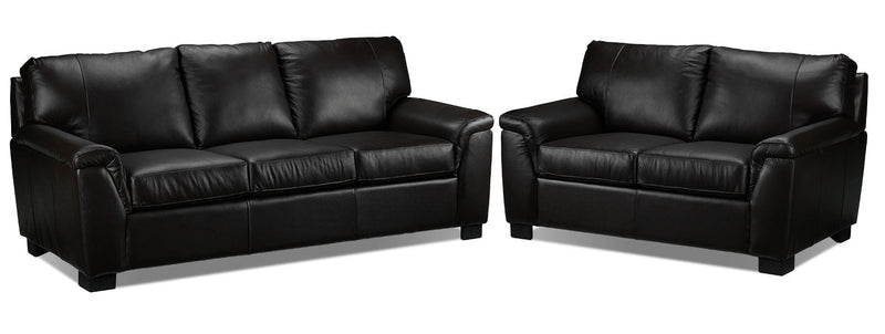 Campbell Sofa and Loveseat Set - Coffee