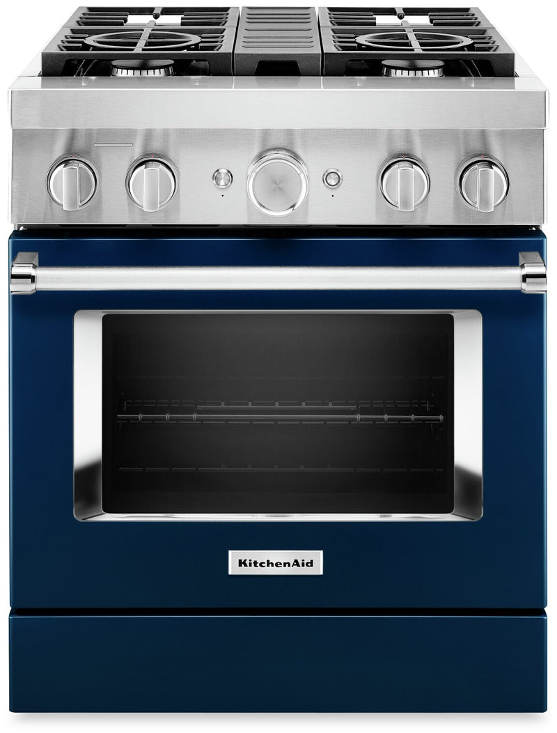 KitchenAid 30'' Smart Commercial-Style Dual Fuel Range - KFDC500JIB