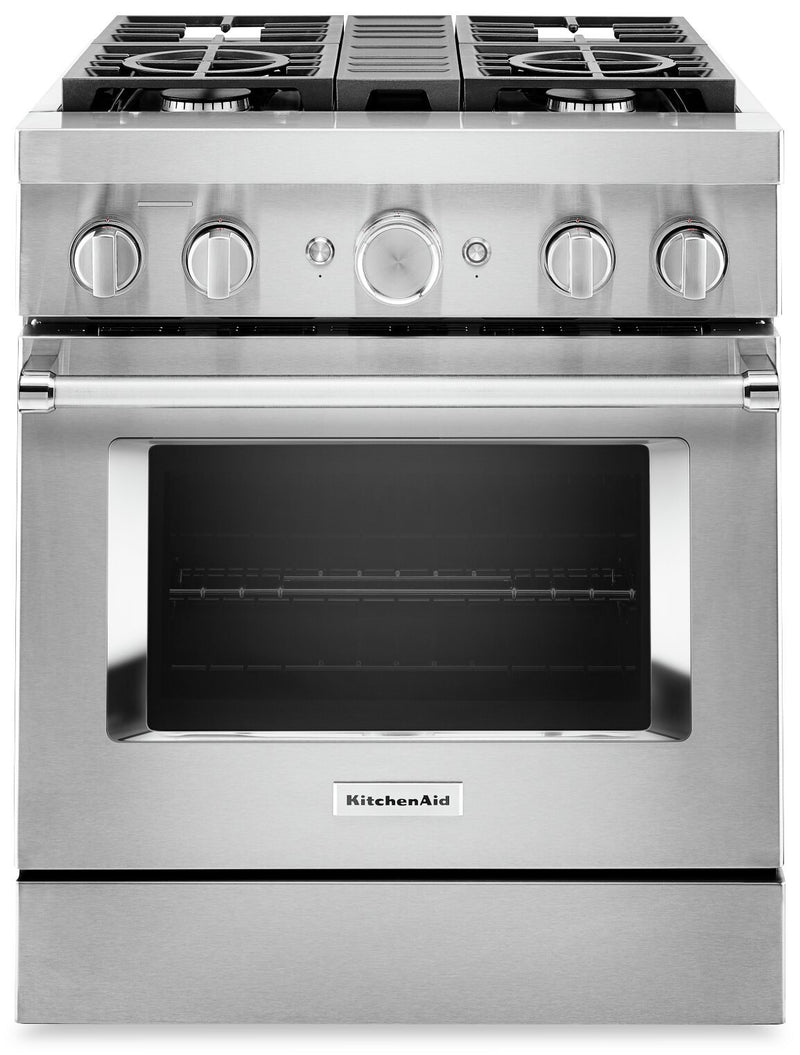 KitchenAid 30'' Smart Commercial-Style Dual Fuel Range - KFDC500JSS