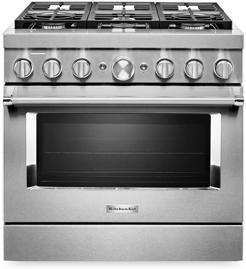 KitchenAid 36'' Smart Commercial-Style Dual Fuel Range - KFDC506JSS