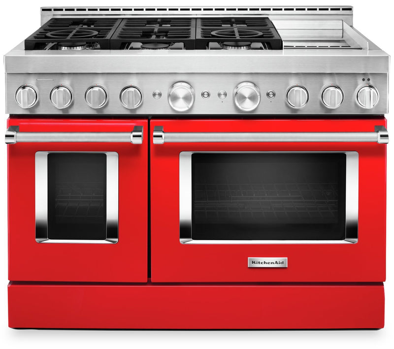 KitchenAid 48'' Smart Commercial-Style Gas Range with Griddle - KFGC558JPA