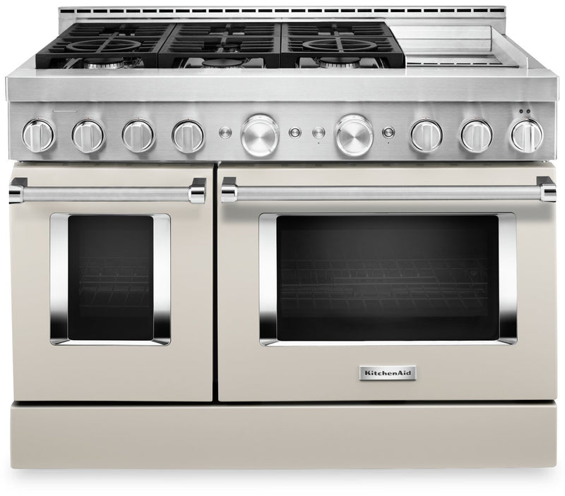 KitchenAid 48'' Smart Commercial-Style Dual Fuel Range with Griddle - KFDC558JMH