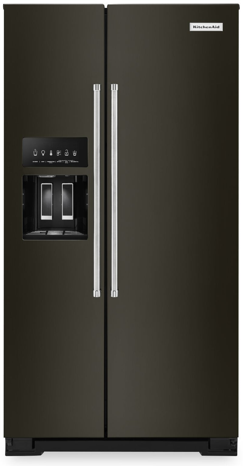 KitchenAid 22.6 Cu. Ft. Counter-Depth Side-by-Side Refrigerator - KRSC703HPS