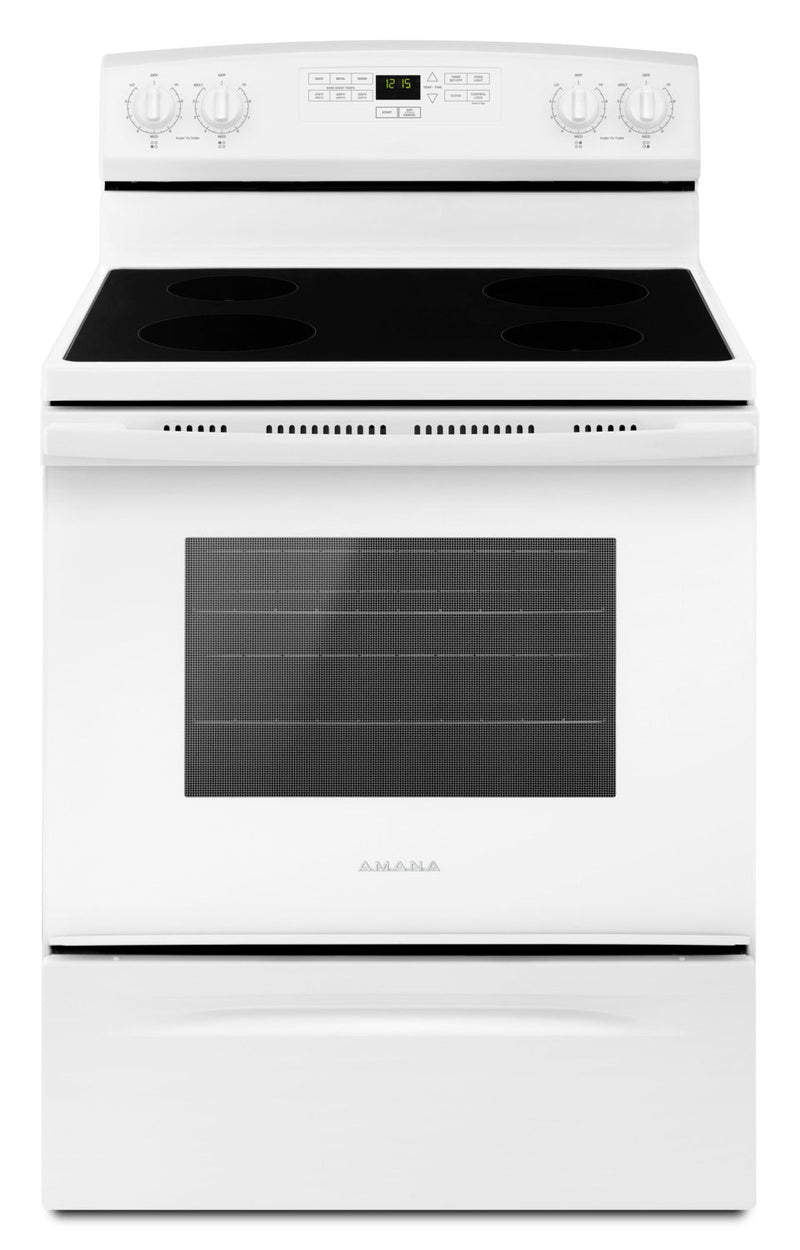 Amana White Freestanding Electric Range (4.8 Cu. Ft.) - YAER6303MFW