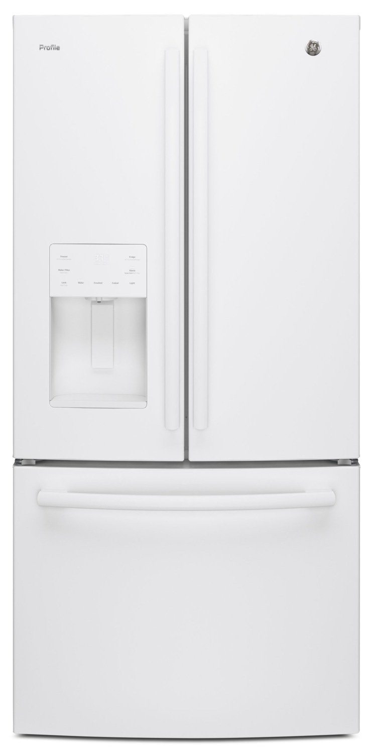 GE 23.8 Cu. Ft. French-Door Refrigerator with Space-Saving Icemaker - PFE24HGLKWW