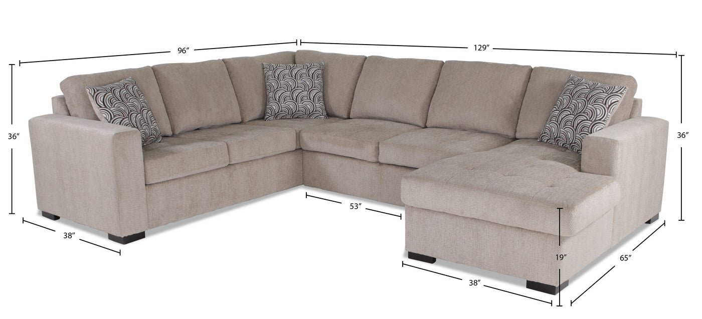 Chenille sales sleeper sectional