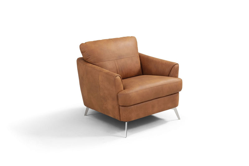 Bontadini Italian Leather Arm Chair - Cappuccino