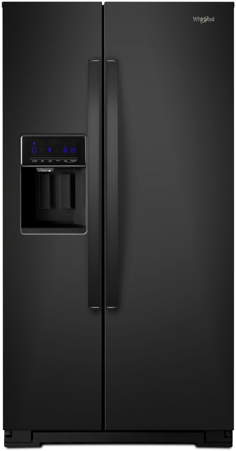 Whirlpool Black Counter-Depth Side-by-Side Refrigerator (21 Cu. Ft.) - WRS571CIHB