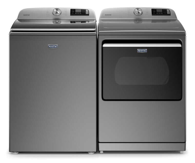 Maytag 6.0 Cu. Ft. Smart Washer and 7.4 Cu. Ft. Electric Dryer with Steam - Metallic Slate