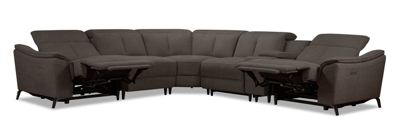 Altura 6-Piece Power Reclining Sectional - Metal