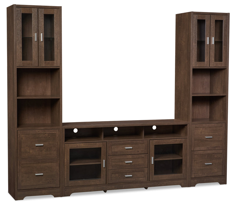 Hallett 3-Piece Entertainment Centre with 60" TV Opening - Brown
