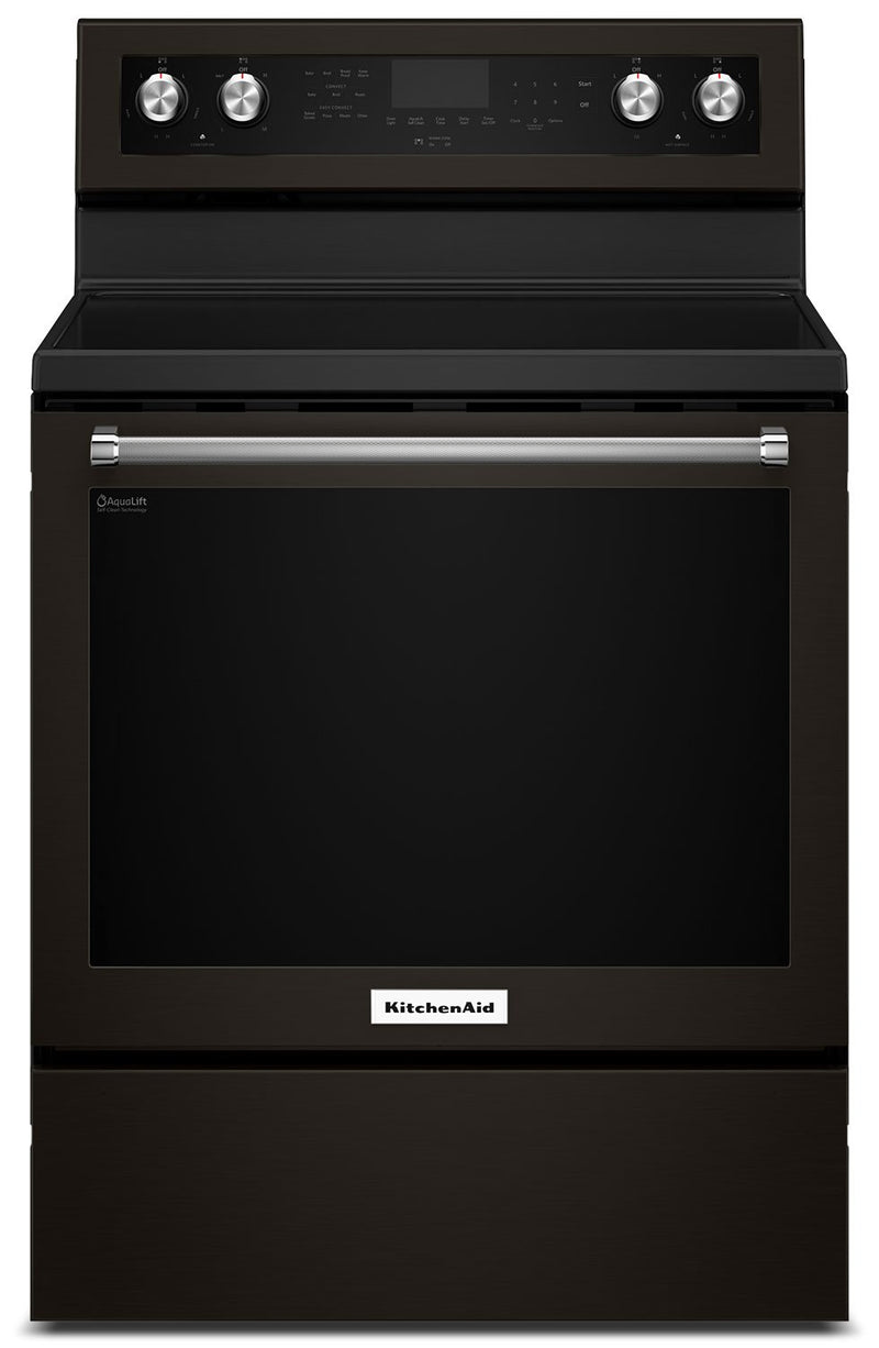 KitchenAid 6.4 Cu Ft. Five-Element Electric Convection Range - YKFEG500EBS