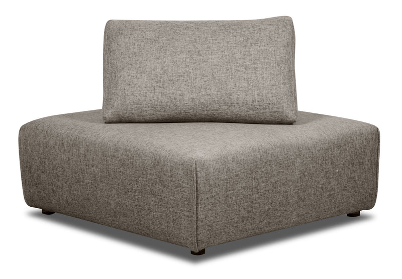 Orenda Linen-Look Fabric Corner Chair - Grey