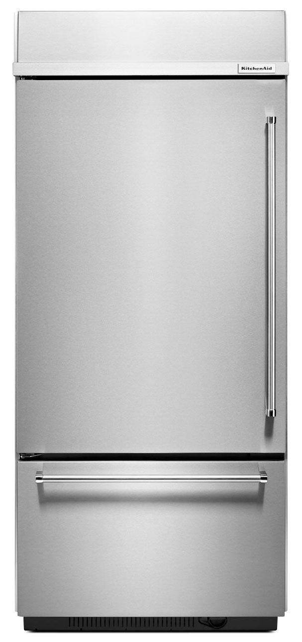 KitchenAid 20.9 Cu. Ft. Built-In Bottom-Mount Refrigerator – KBBL306ESS - Refrigerator in Stainless Steel
