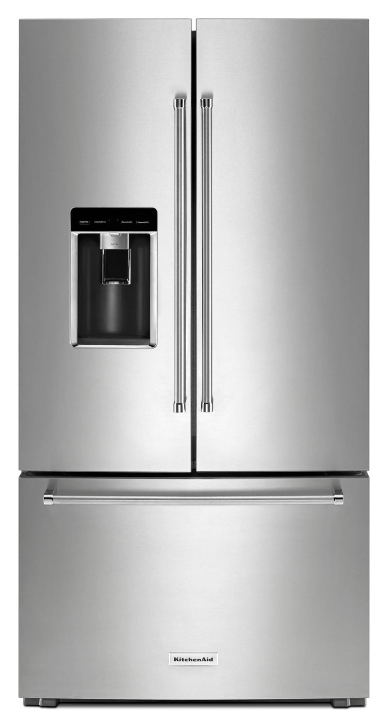 KitchenAid Stainless Steel Counter-Depth French Door Refrigerator (23.8 Cu. Ft.) - KRFC704FPS