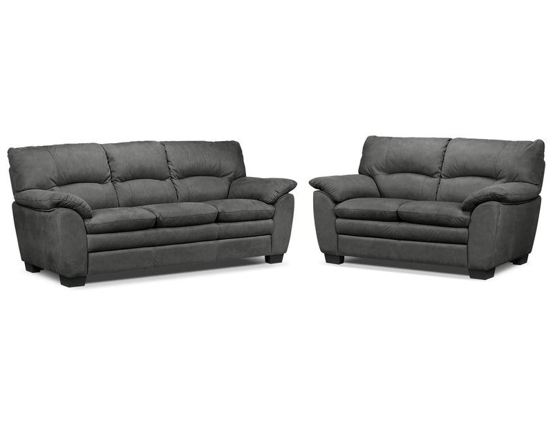 Maree Sofa and Loveseat - Charcoal