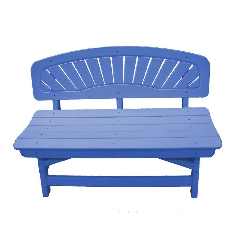 POLY LUMBER On the Dock Classic Bench - Blue