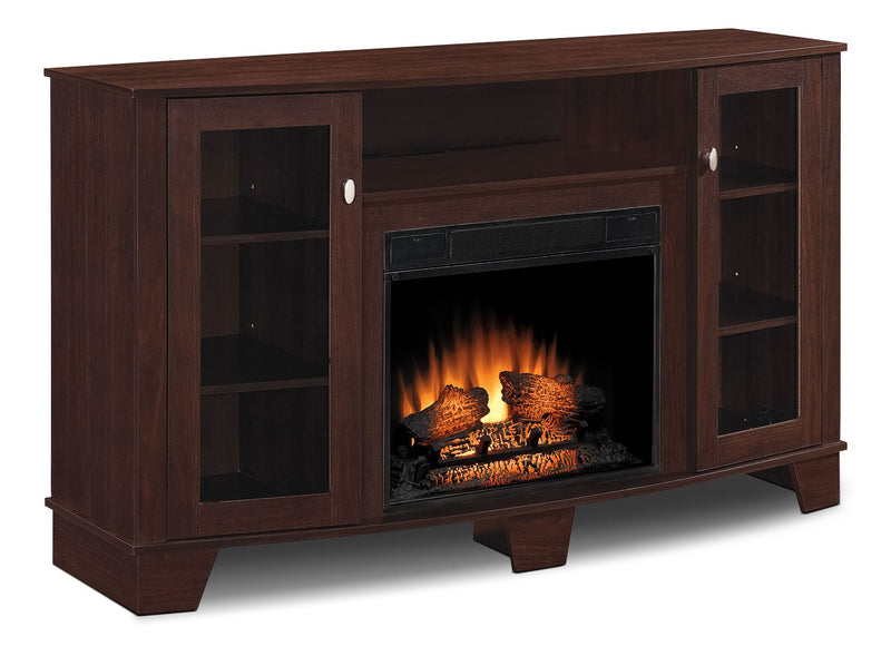 Davis 59" TV Stand with Log Firebox