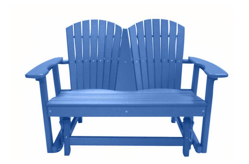 POLY LUMBER You and Me Glider Bench - Blue