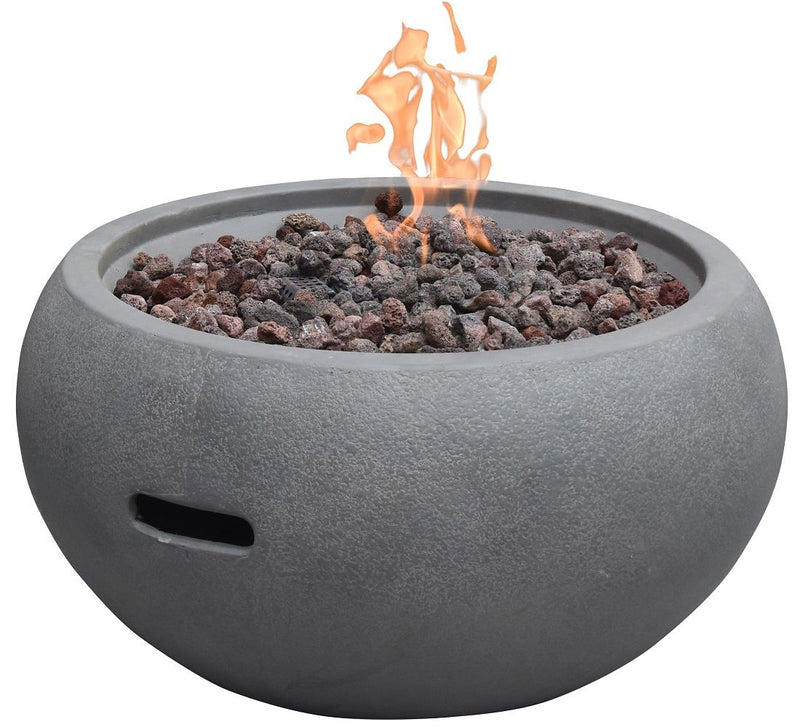 Kyushu Concrete Lava Stone Fire Pit (Modeno) - Propane