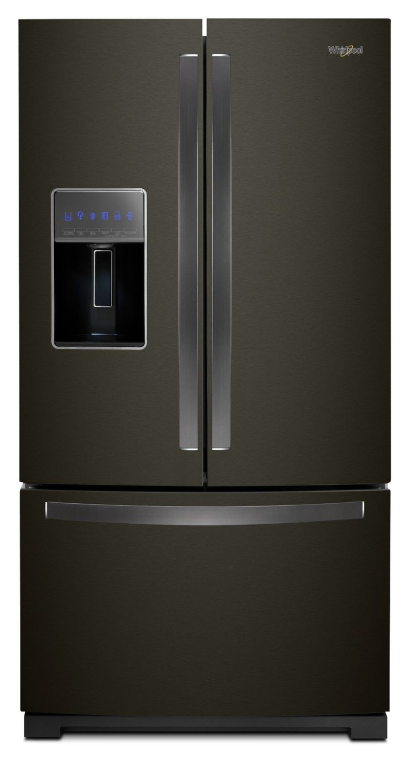 Whirlpool 27 Cu. Ft. French-Door Refrigerator in Fingerprint-Resistant Black Stainless - WRF757SDHV