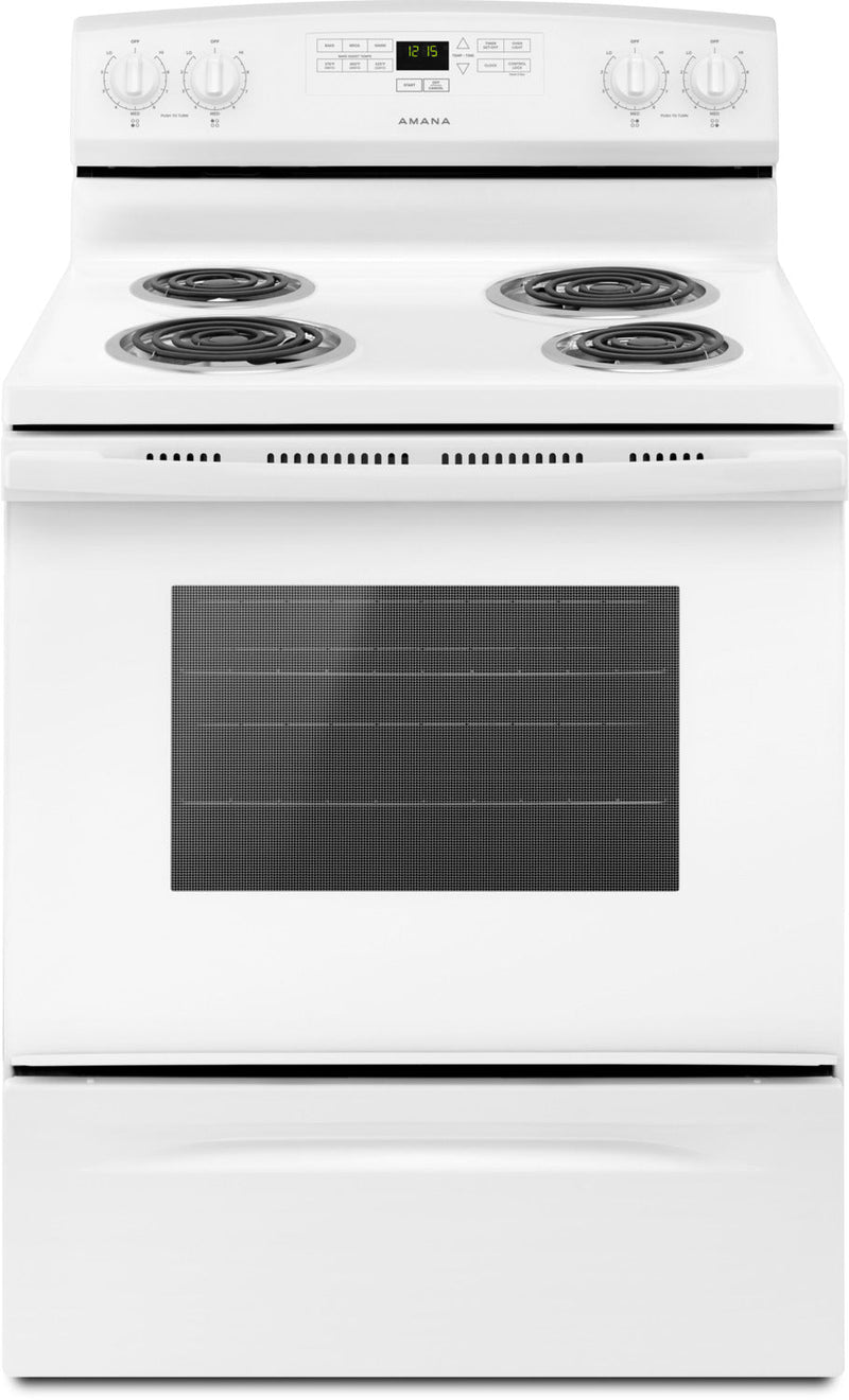 Amana White Freestanding Electric Range (4.8 Cu. Ft.) - YACR4303MFW