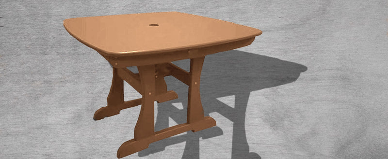 POLY LUMBER Table for Four 42" Dining Table - Camel