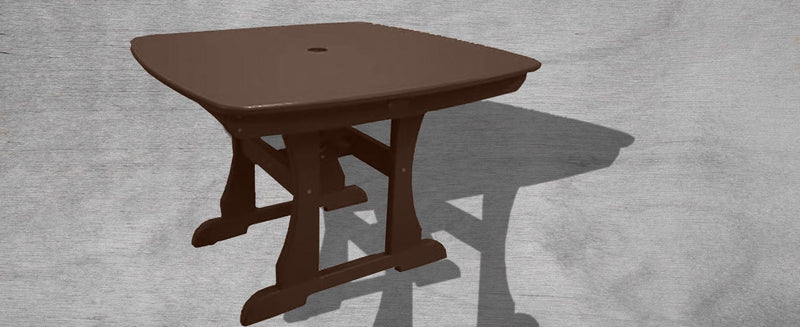 POLY LUMBER Table for Four 42" Dining Table - Mocha