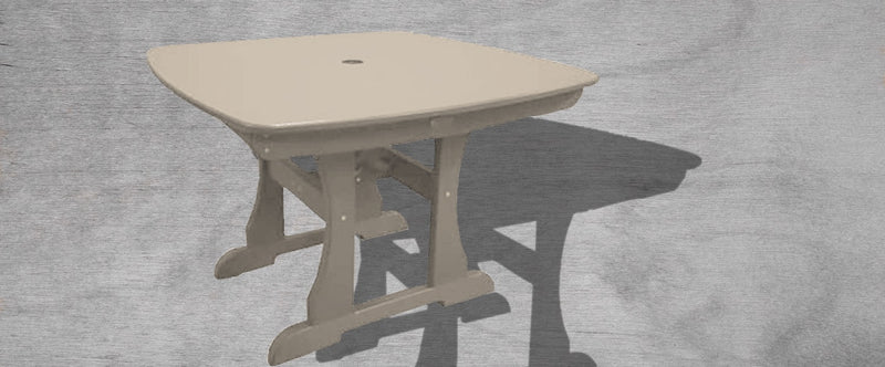 POLY LUMBER Table for Four 42" Dining Table - Sandstone