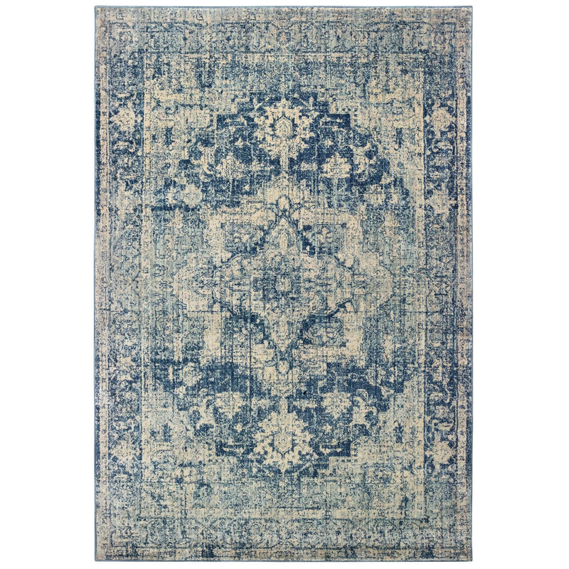 Paxton W070E7L Distressed Medallion Area Rug (6'7"X9'6")