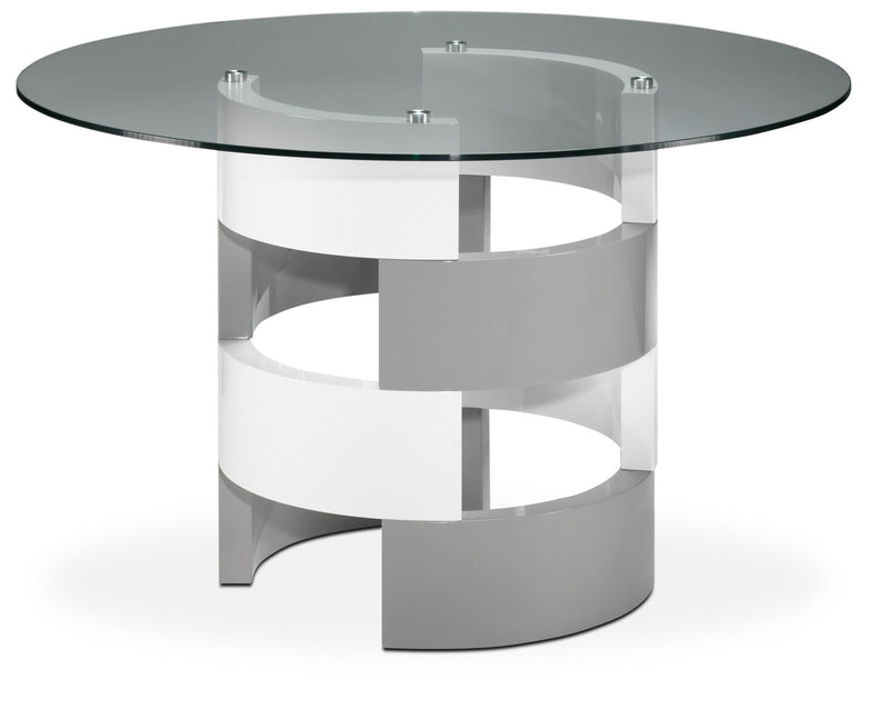 Channing Dining Table - Grey and White
