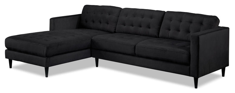 Seymour 2-Piece Sectional with Left-Facing Chaise - Charcoal